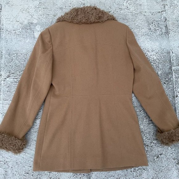 Esprit Penny Lane With Fur Trim Women Jacket Fur Coat Size M - Picture 4 of 12